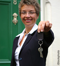 Photo of person with front door key