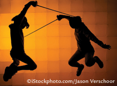 Photo: Two fencers